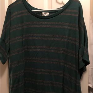 Green and gray old navy loose top